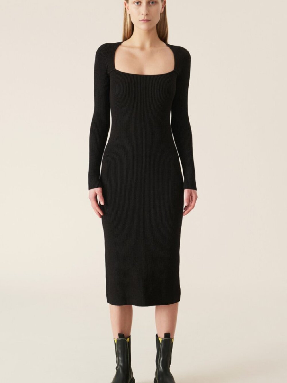 Ganni Melange Knit Dress